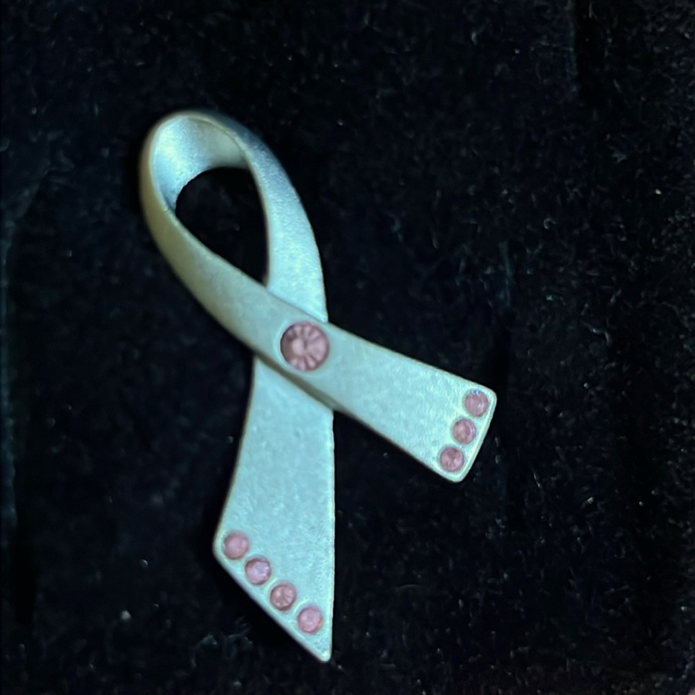 Breast cancer ribbon pin